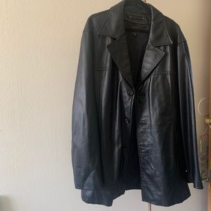 Black Wilson Leather Blazer